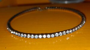 Sparkling Rhinestone Thin Choker Necklace