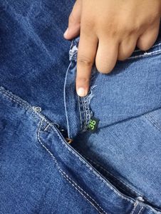 Women's Blue Wide Leg Jeans
