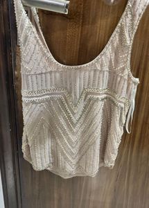 Y2k Beaded Embellished Sleeveless Top