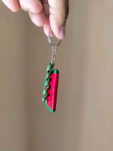 TWINKLING WATERMELON Slice Keychain