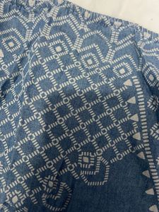 Blue Denim  Printed Romper