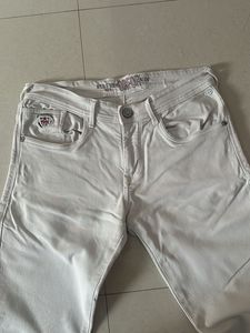 Demin White Jeans For Party And Festive Use 👖