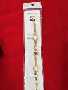 Elegant Gold Tone Stainless Steel Bracelet