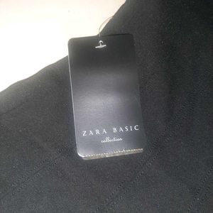 ZARA Sleek Black Sleeveless Fit &amp; Flare Dress