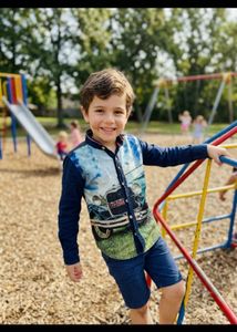 Boys Blue Car Print Shirt