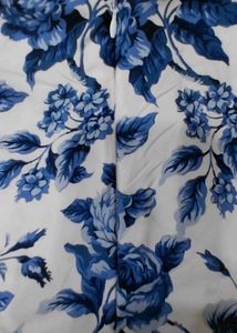 Blue Floral Print Blouse