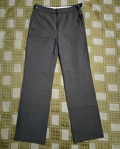 Classic Grey Wide-Leg Trousers
