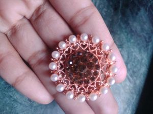 Elegant Pearl and Crystal Ring