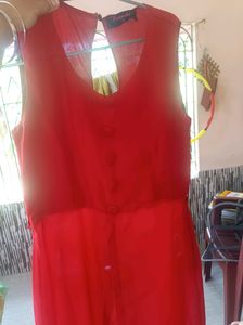 Trendy Red Cut Kurta