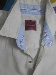 Men's Beige Short Sleeve Button-Up Shirt