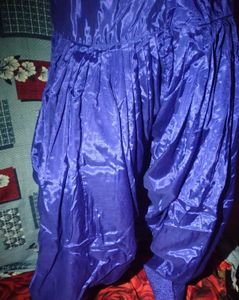 Royal Blue Silky Patiala Pants