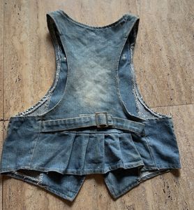 Sparkly Denim Vest (short)