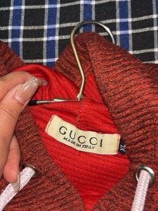 Maroon Hoodie with Logo Detail