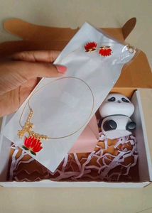 Lotus Necklace &amp; Earring Set