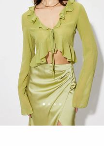 new Savana green tie up top