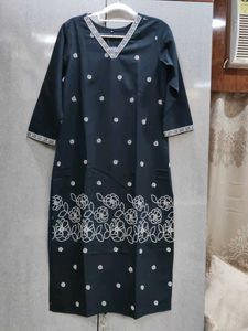 Charcoal Gray - Embroidered Suit Set