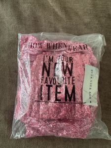 HWW sequin pink co-ord, new