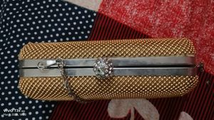 ✨ Premium Golden Party Clutch Bag | Stylish Ladies