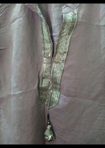 Light Purple Kurta and sea blue colour