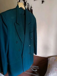 Men's Navy blue Double-Breasted Suit Jacket