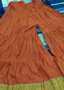 Festive orange brownyEthnic Skirt