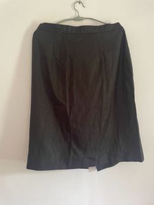 Classic Black A-Line Midi Skirt