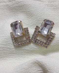 Sparkling Square Earrings