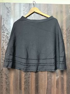 Black Mini Skirt with Cut-out Detail