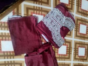 Elegant Maroon Anarkali Kurta Set