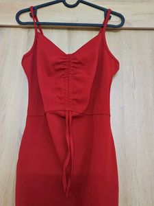 Stunning Red Ruched Bodycon Dress