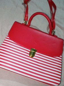 Chic Striped Handbag, Made in Thailand