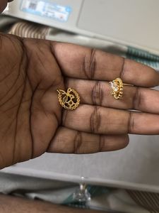 Elegant Gold &amp; CZ Stud Earrings