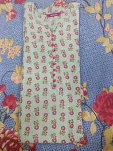 Light green Floral Print Kurta