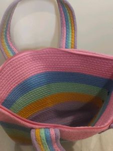 Colorful Striped Summer Tote Bag