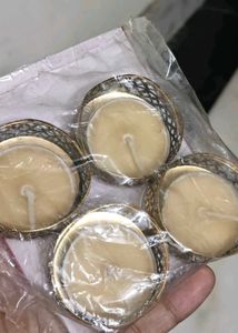 Set of 4 Ornate Candle Holders