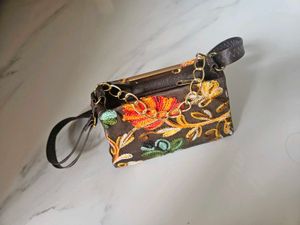 Embroidered Crossbody Bag( never used)
