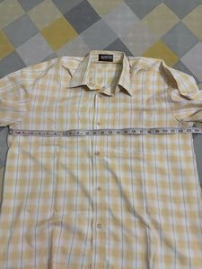 Men's Yellow Plaid Casual Shirt