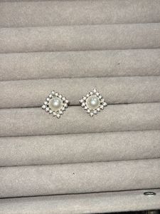 Elegant Pearl & Crystal Stud Earrings