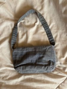 Embroidered Blue Canvas Mini Bag 🪺