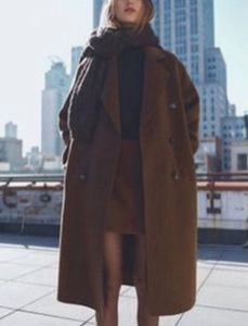 Oversized double breasted coat