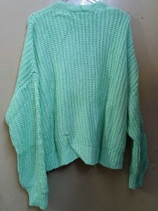 Chic Mint Green Knit Cardigan