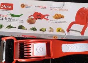 Apex Twin Cutter With Peeler.. Red