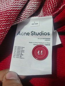 Acne Studios Red Face Cardigan