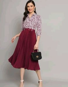 Chic Floral Print Shirt Dress