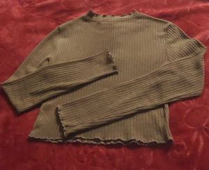 Ribbed Brown Crop Top🤎🍁