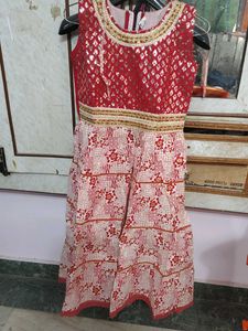 Red Sequin Ethnic frock
