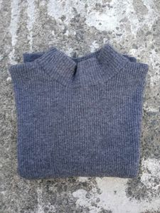 Cozy Grey Mock Neck Sweater