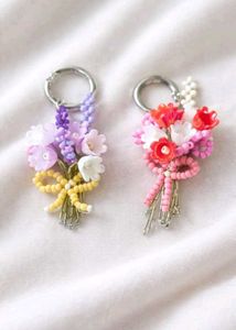 bag charm, cute flower charm