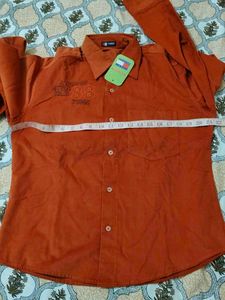 Men's Orange Casual Shirt
