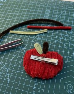 Plush Apple Slice Hairclip | Fruit Keychain